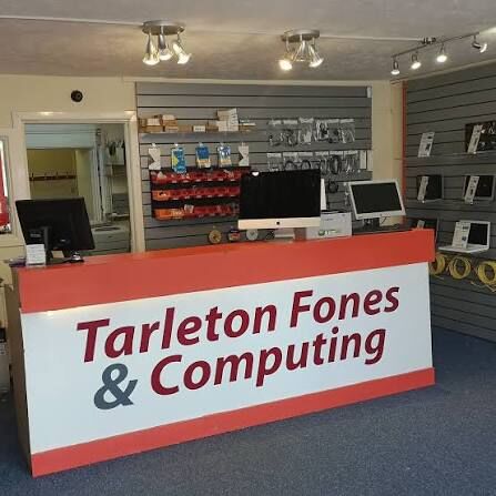 Inside Tarleton Computing: the counter and repair bench on Hesketh Lane